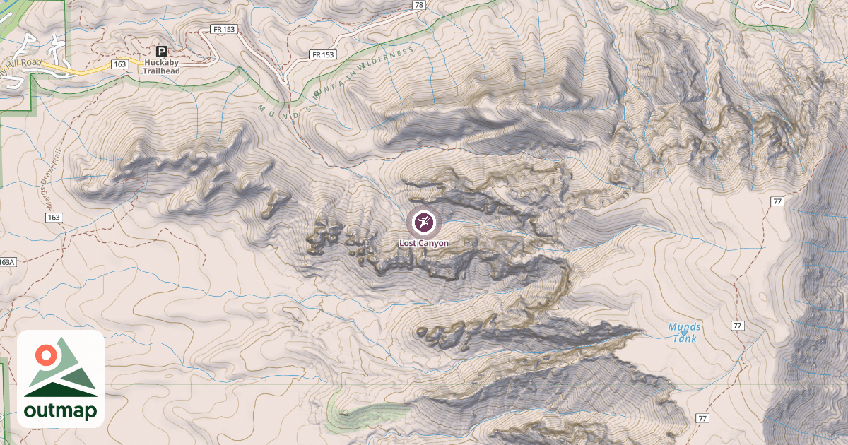 Map of Lost Canyon