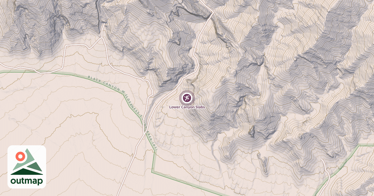 Map of Lower Canyon Slabs