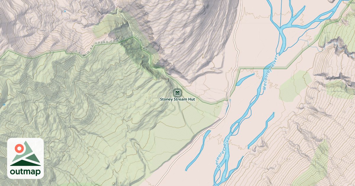 Map of Stoney Stream Hut