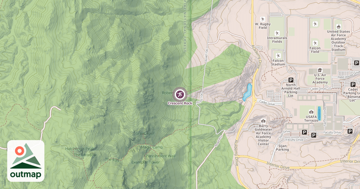 Map of Crescent Rock