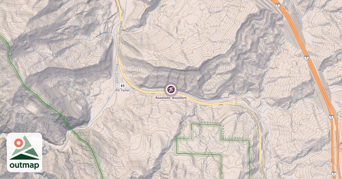 Map of Roadside  Boulders