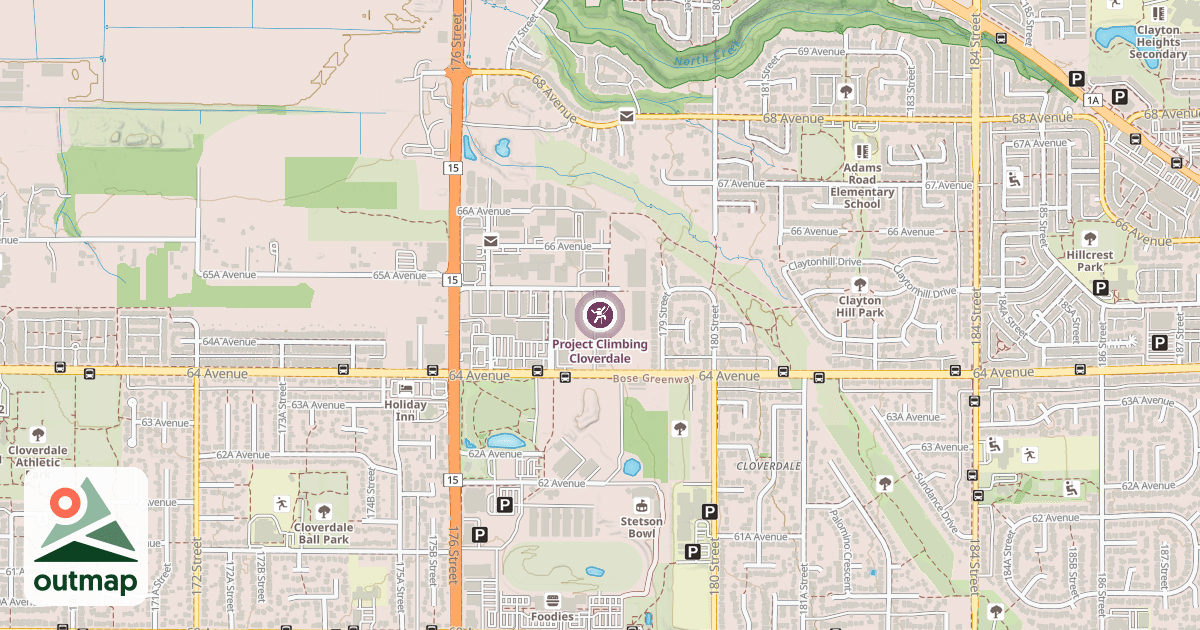 Map of Project Climbing Cloverdale