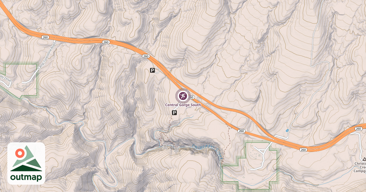 Map of Central Gorge South