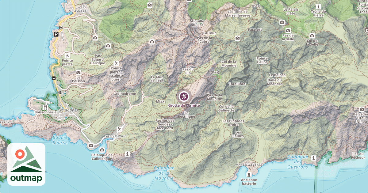 Map of Grotte de l'Ermite