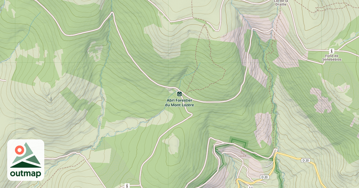 Map of Abri Forestier du Mont Lozère