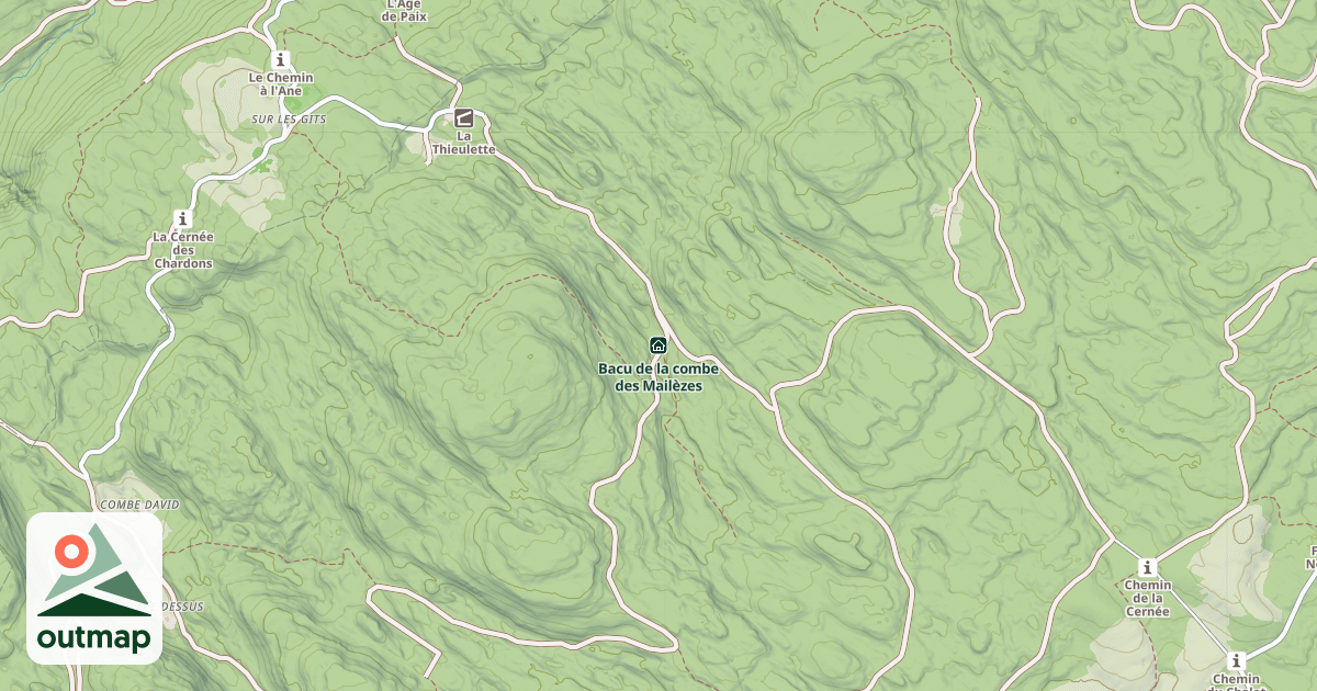 Map of Bacu de la combe des Mailèzes