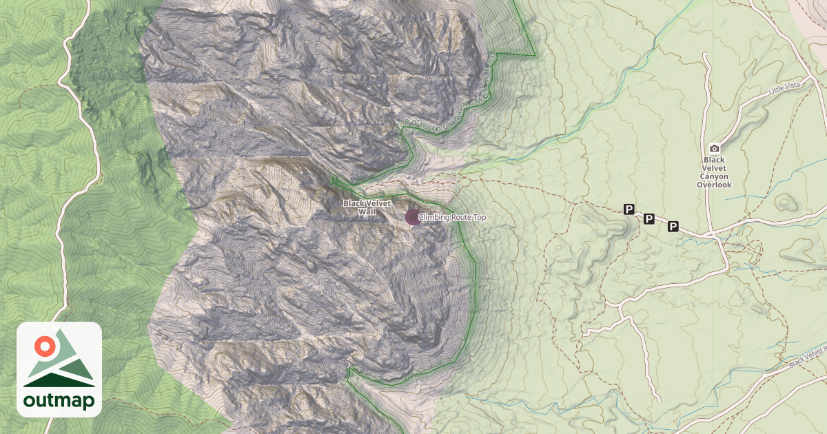 Map of Climbing Route Top