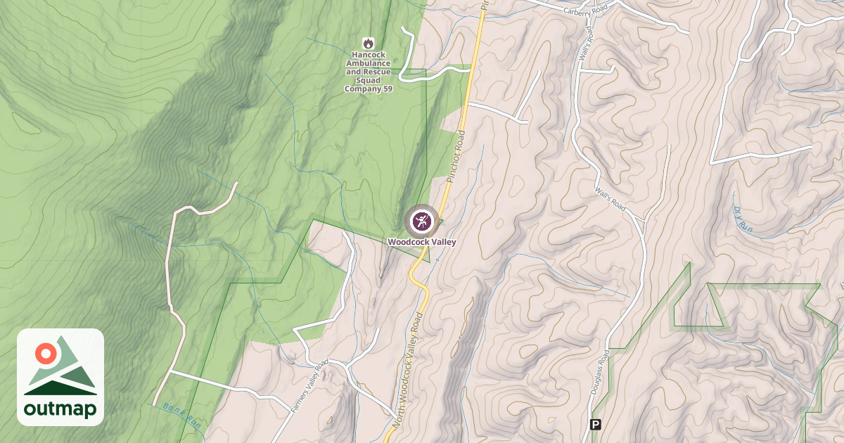Map of Woodcock Valley