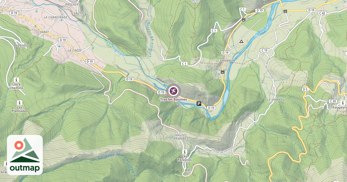Map of Tras les Baumes