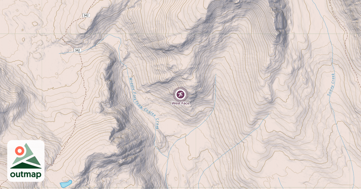 Map of West Face