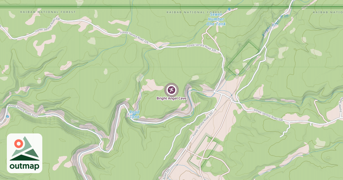 Map of Bright Angel Cave