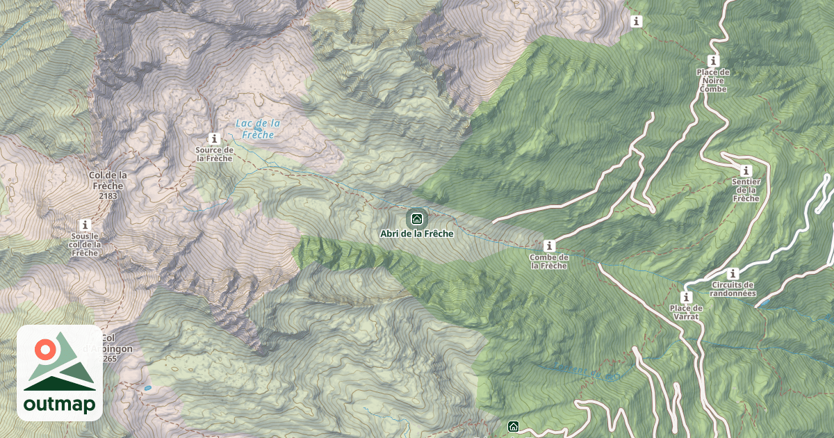 Map of Abri de la Frêche