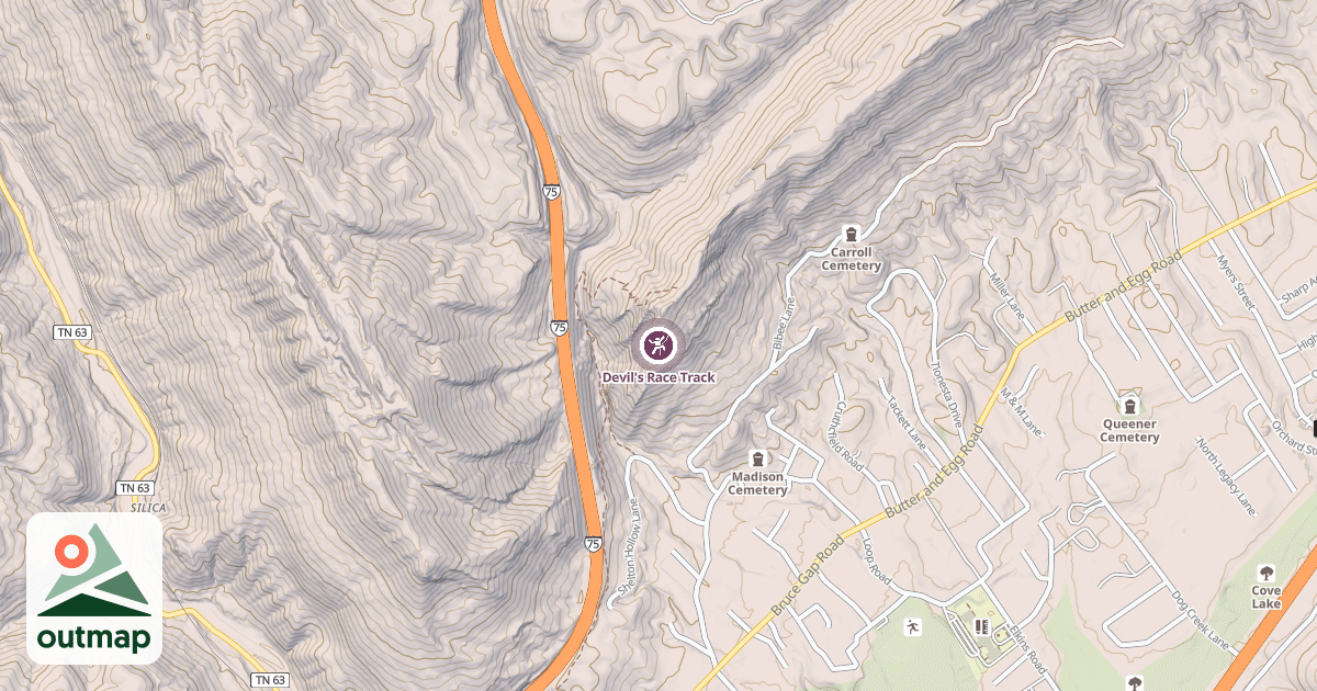 Map of Devil's Race Track