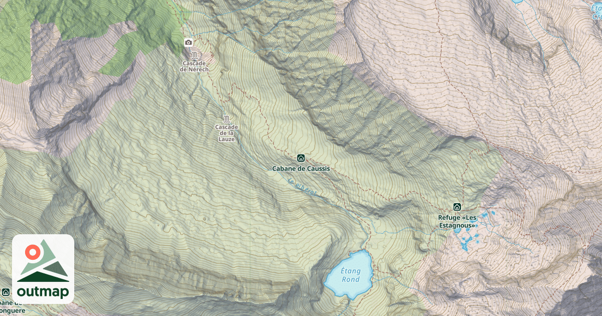 Map of Cabane de Caussis