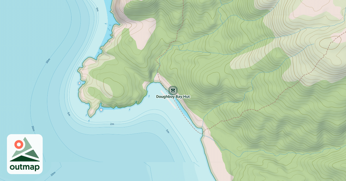 Map of Doughboy Bay Hut