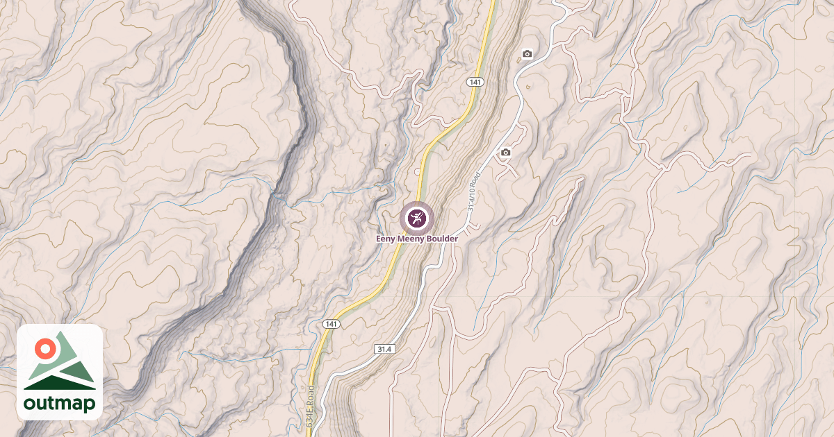 Map of Eeny Meeny Boulder