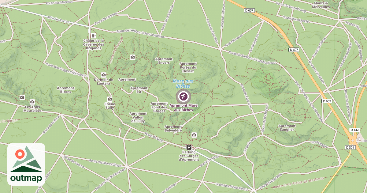 Map of Apremont Mare aux Biches