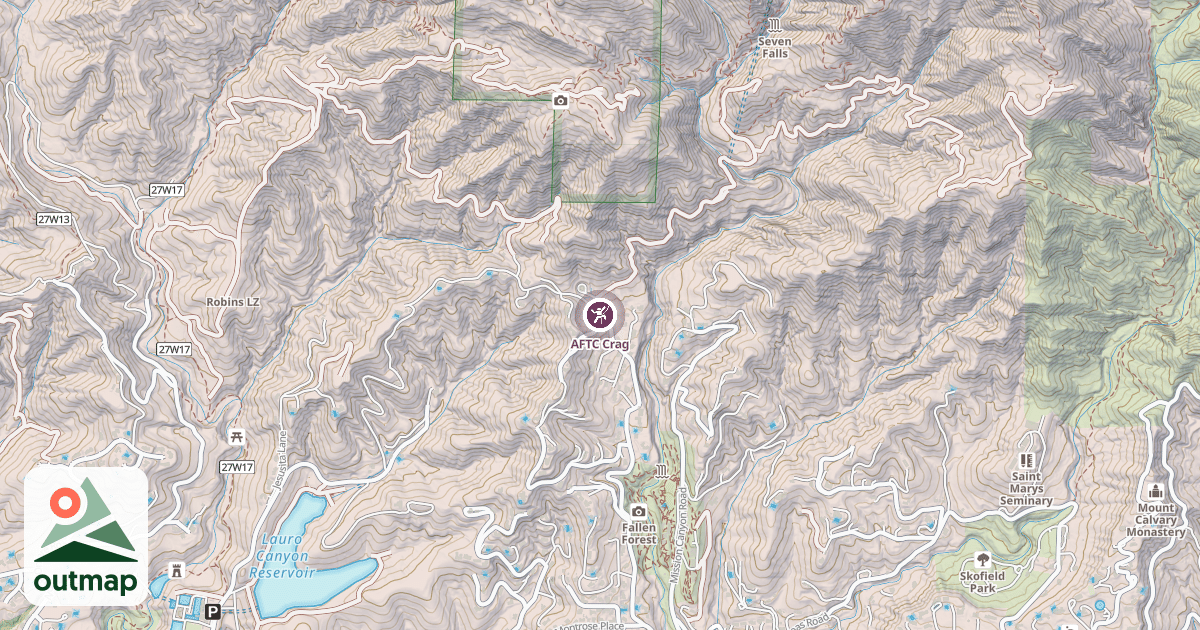 Map of AFTC Crag