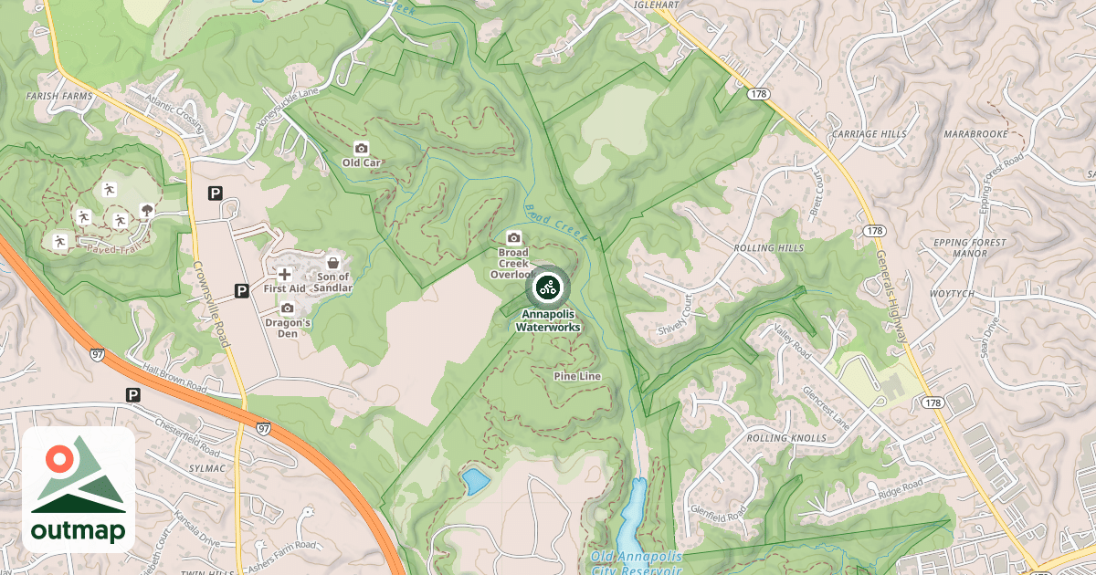 Map of Annapolis Waterworks
