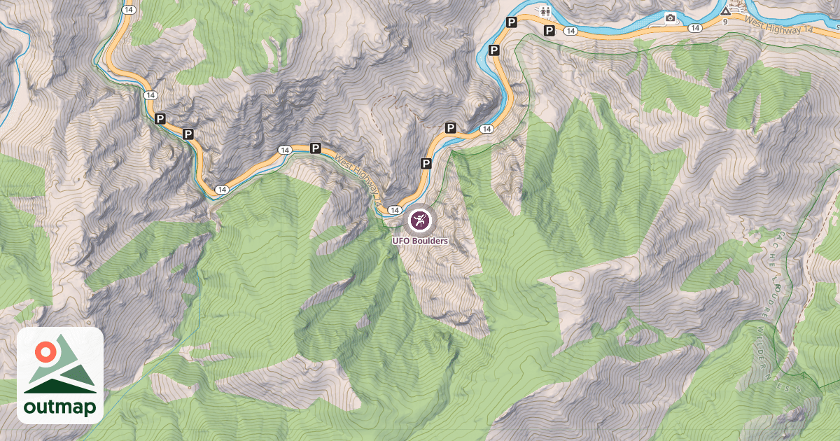 Map of UFO Boulders