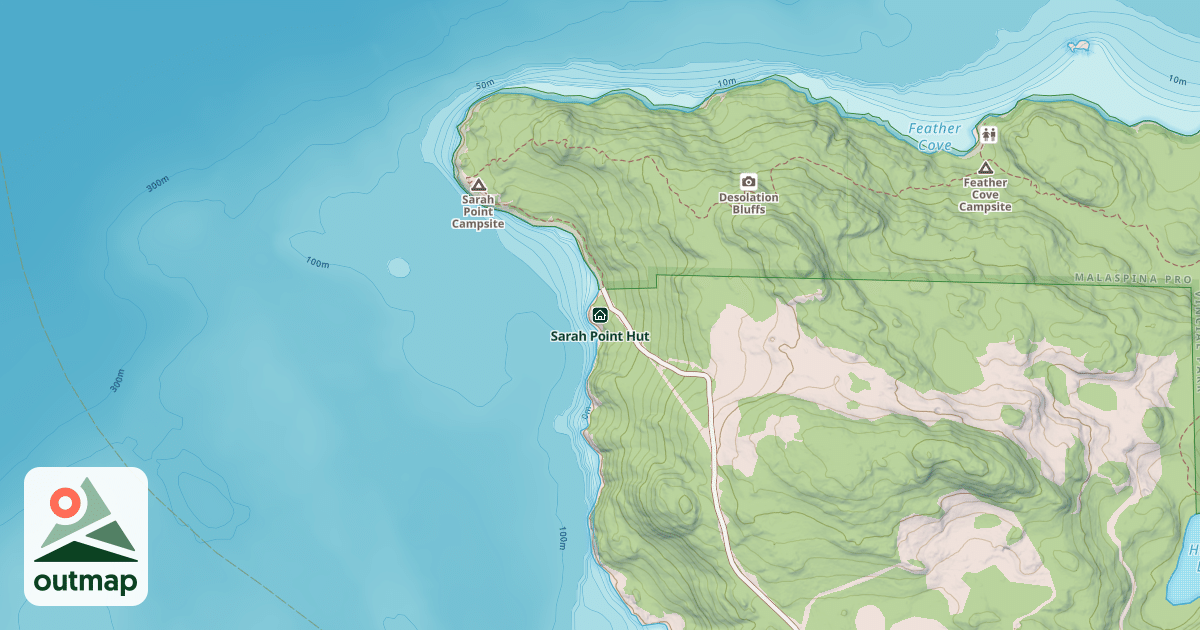 Map of Sarah Point Hut