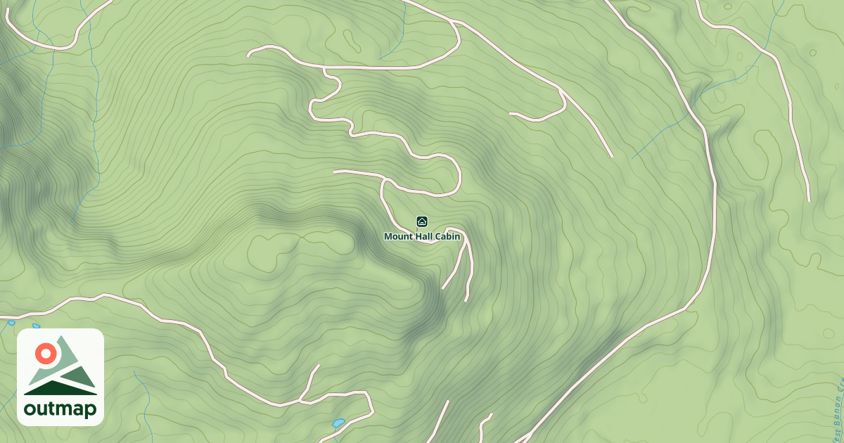 Map of Mount Hall Cabin