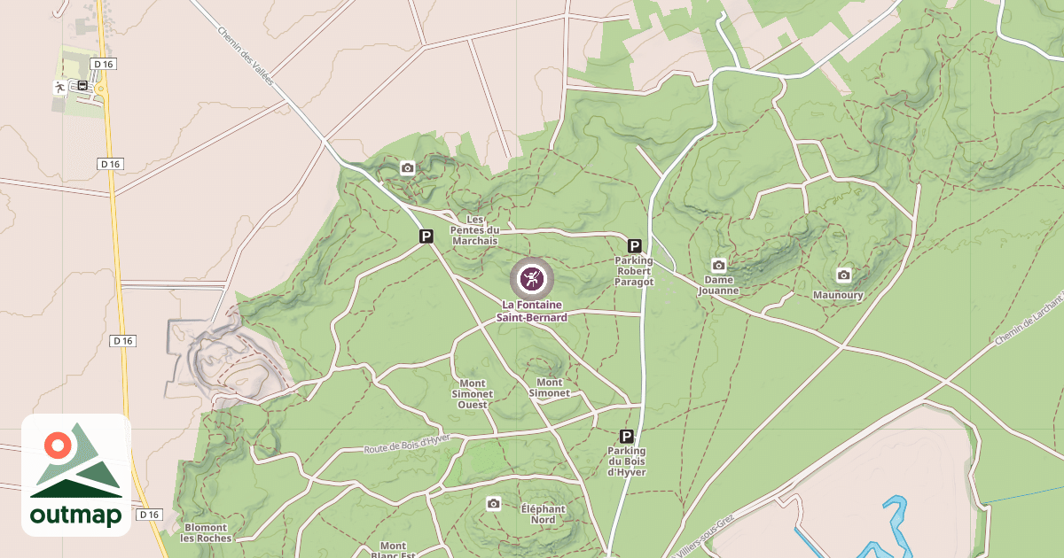 Map of La Fontaine Saint-Bernard