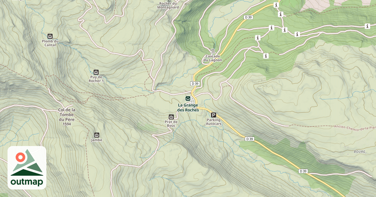 Map of La Grange des Roches