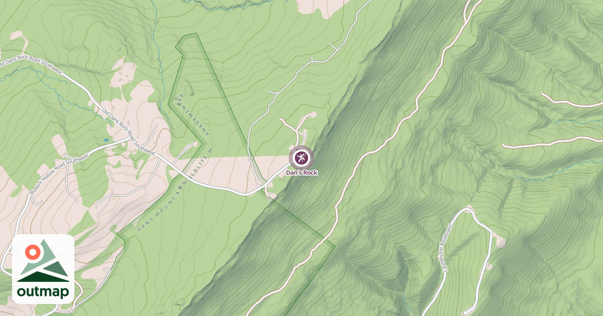 Map of Dan's Rock