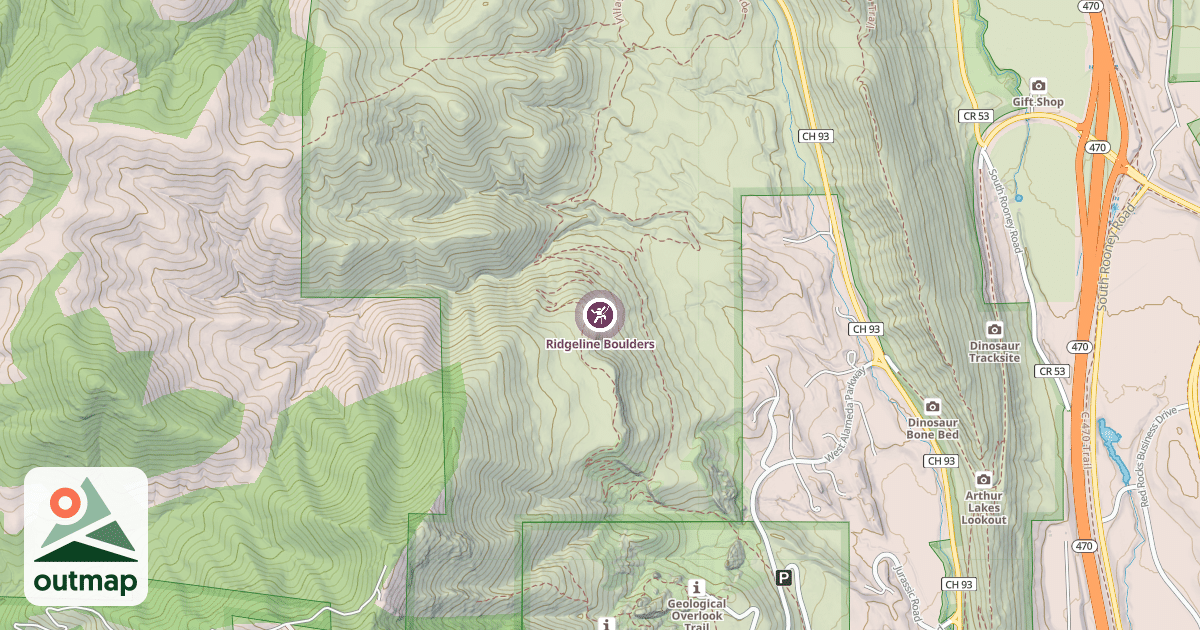 Map of Ridgeline Boulders
