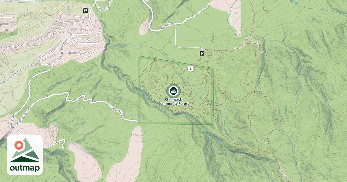 Map of Chilliwack Community Forest