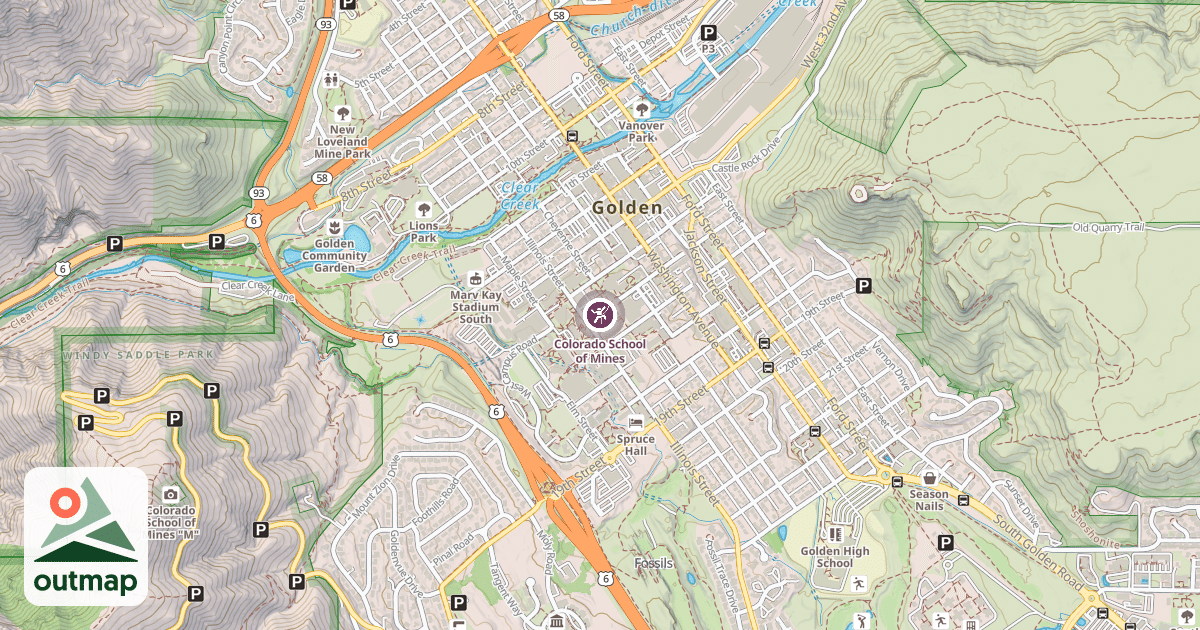Map of Colorado School of Mines