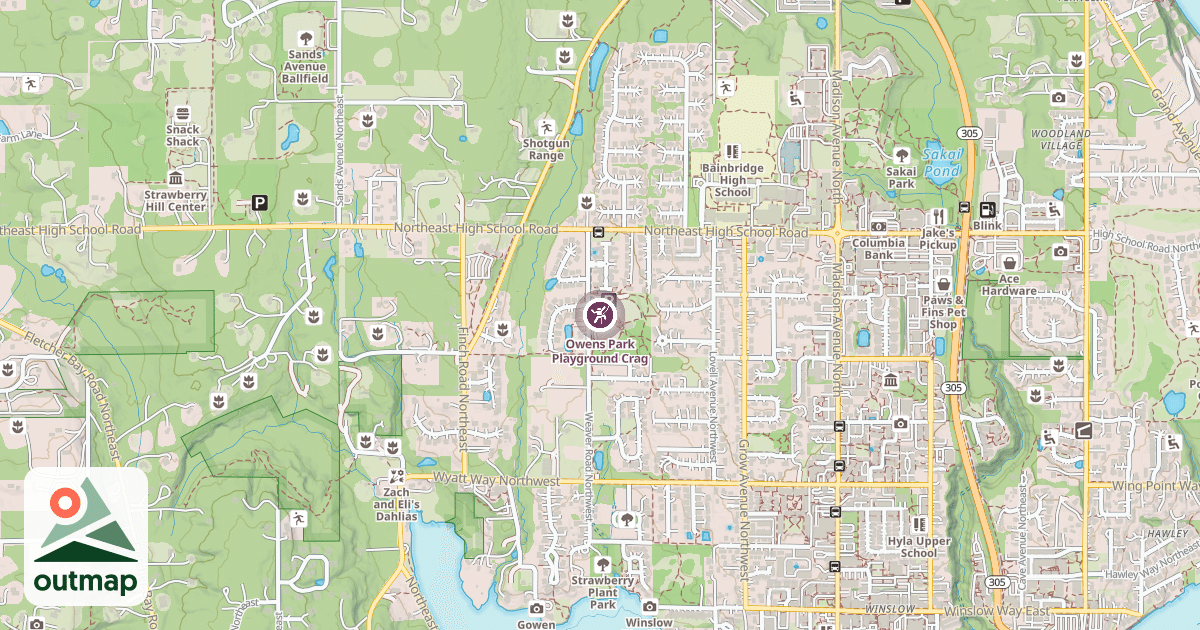 Map of Owens Park Playground Crag
