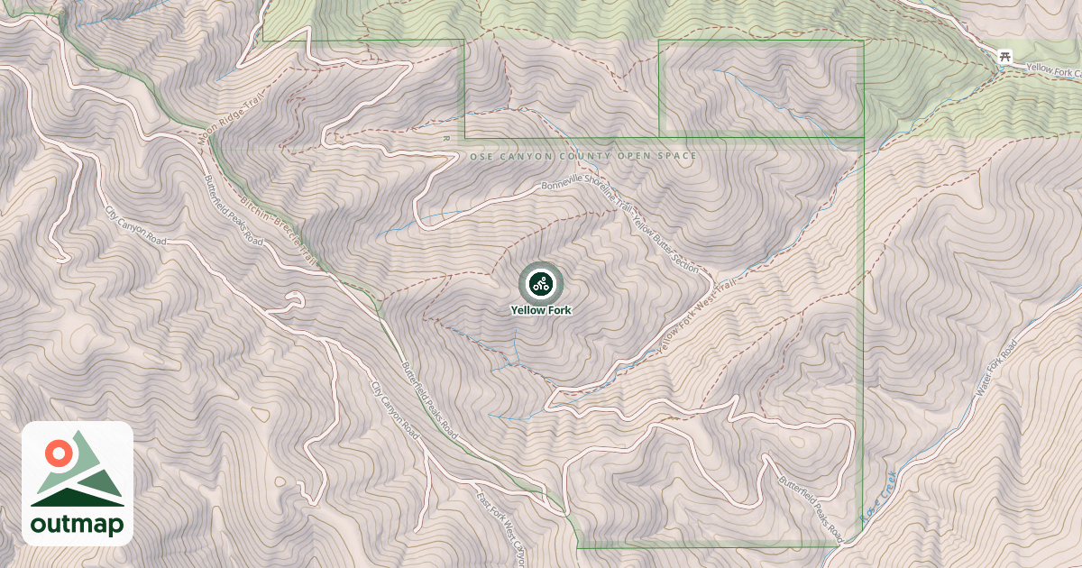 Map of Yellow Fork