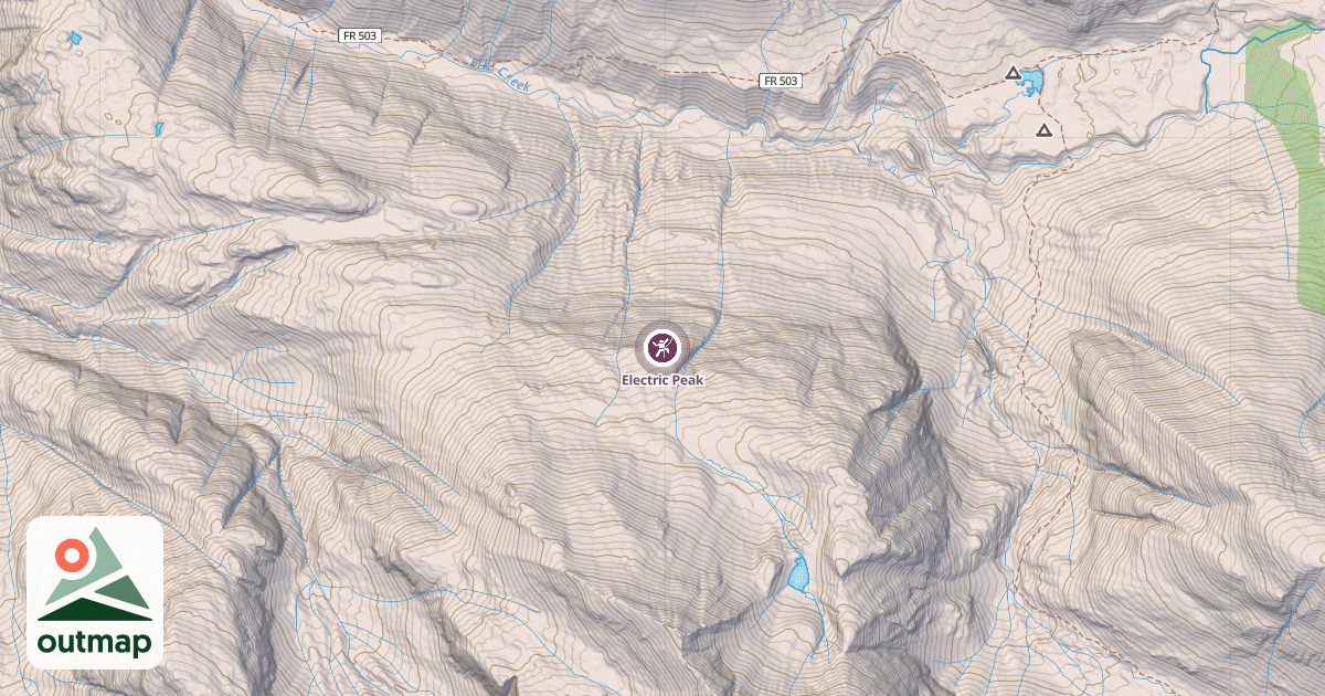 Map of Electric Peak