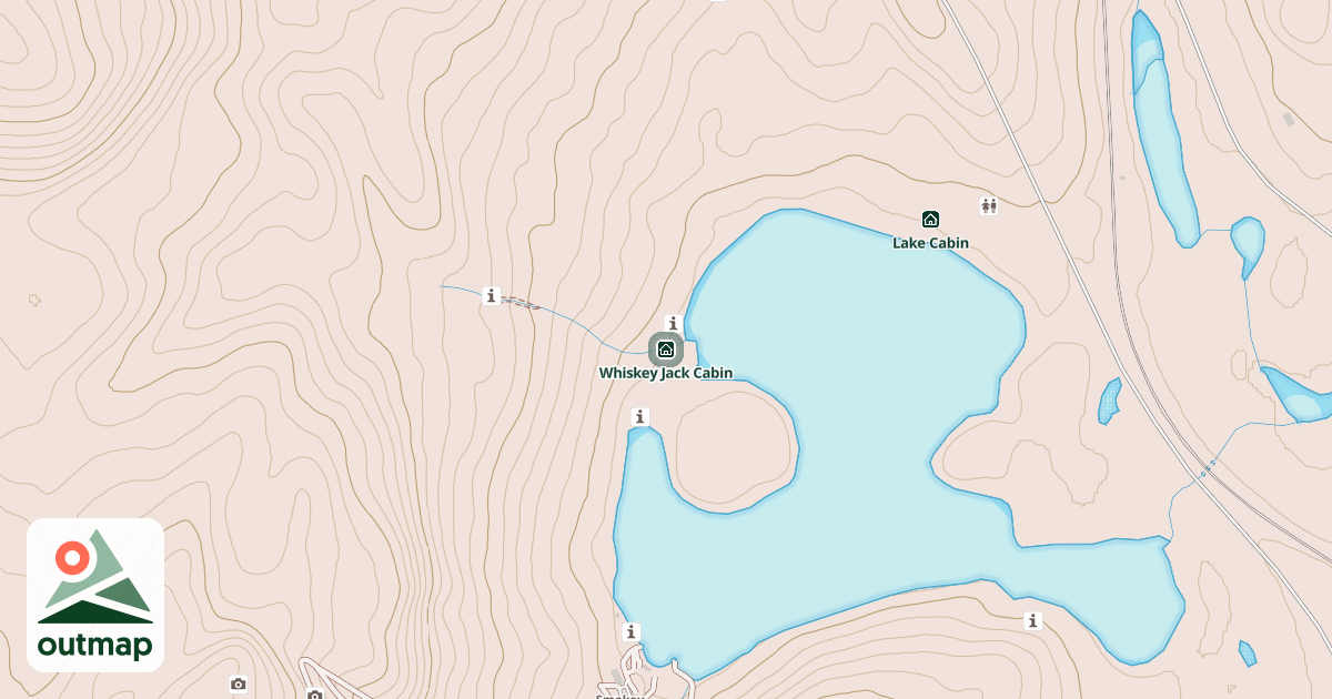 Map of Whiskey Jack Cabin