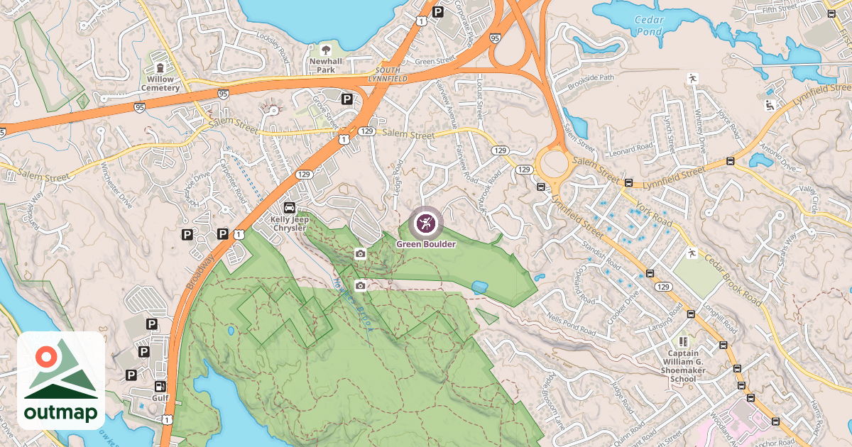 Map of Green Boulder