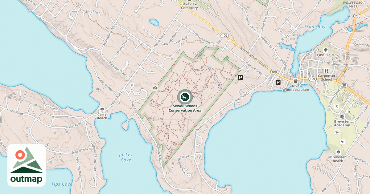 Map of Sewall Woods Conservation Area
