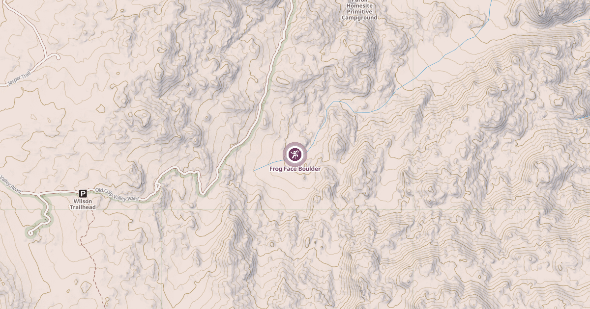 Map preview of Frog Face Boulder