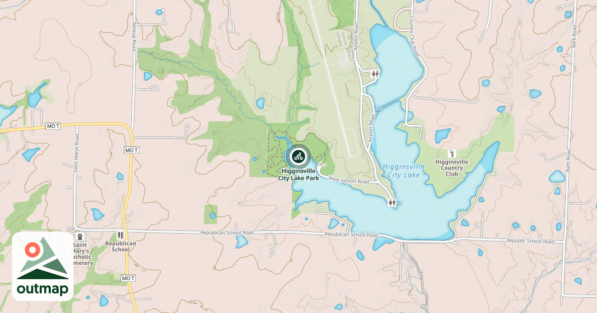 Map of Higginsville City Lake Park