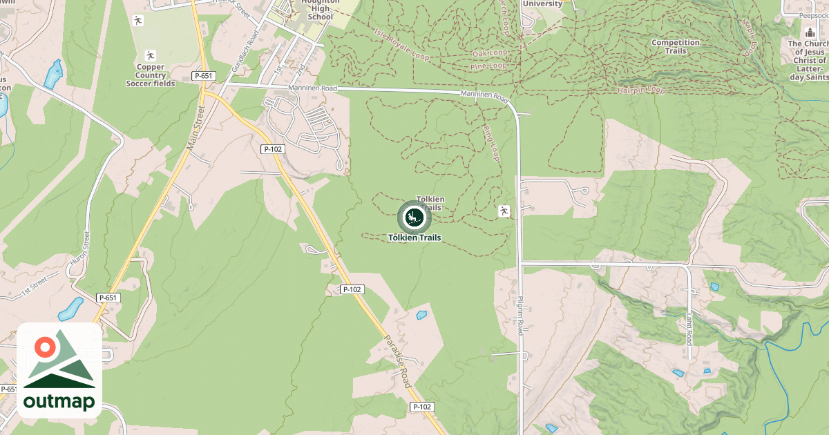 Map of Tolkien Trails