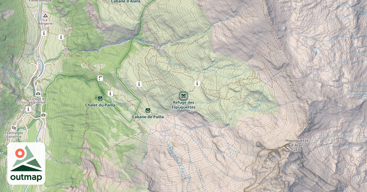 Map of Refuge des Espuguettes