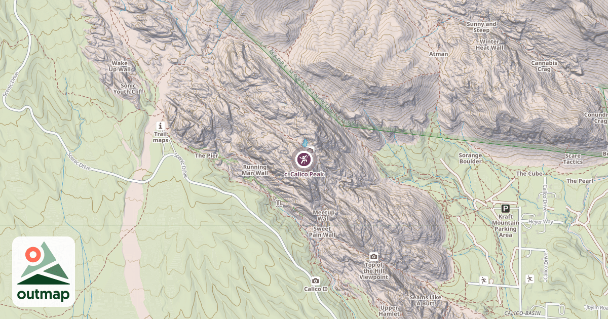 Map of c. Calico Peak