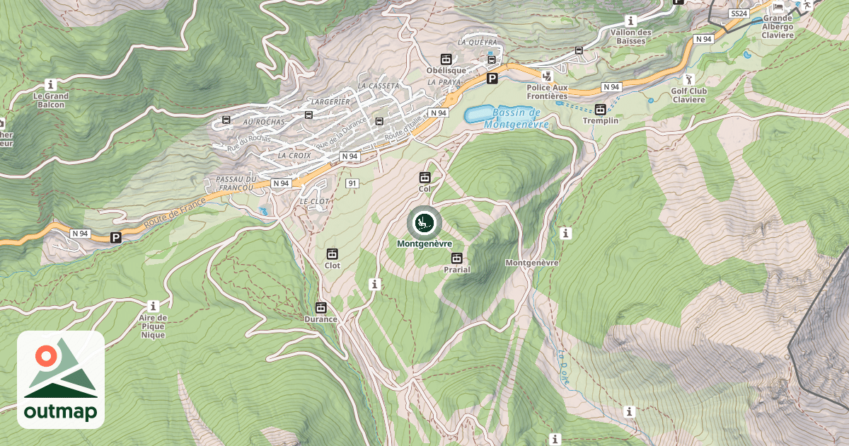 Map of Montgenèvre