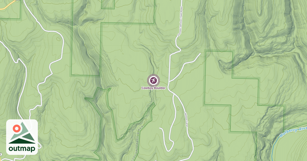 Map of Cowboy Boulder