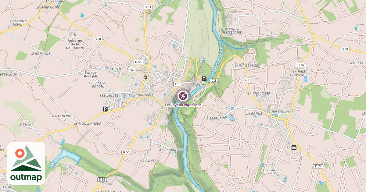 Map of Les joyeux vignerons