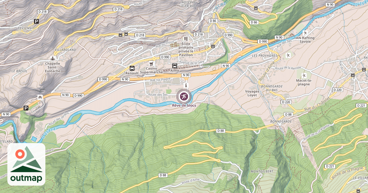 Map of Rêve de blocs