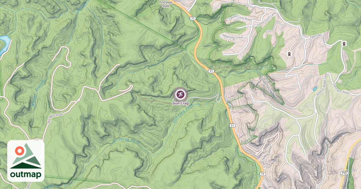 Map of Gun Crag