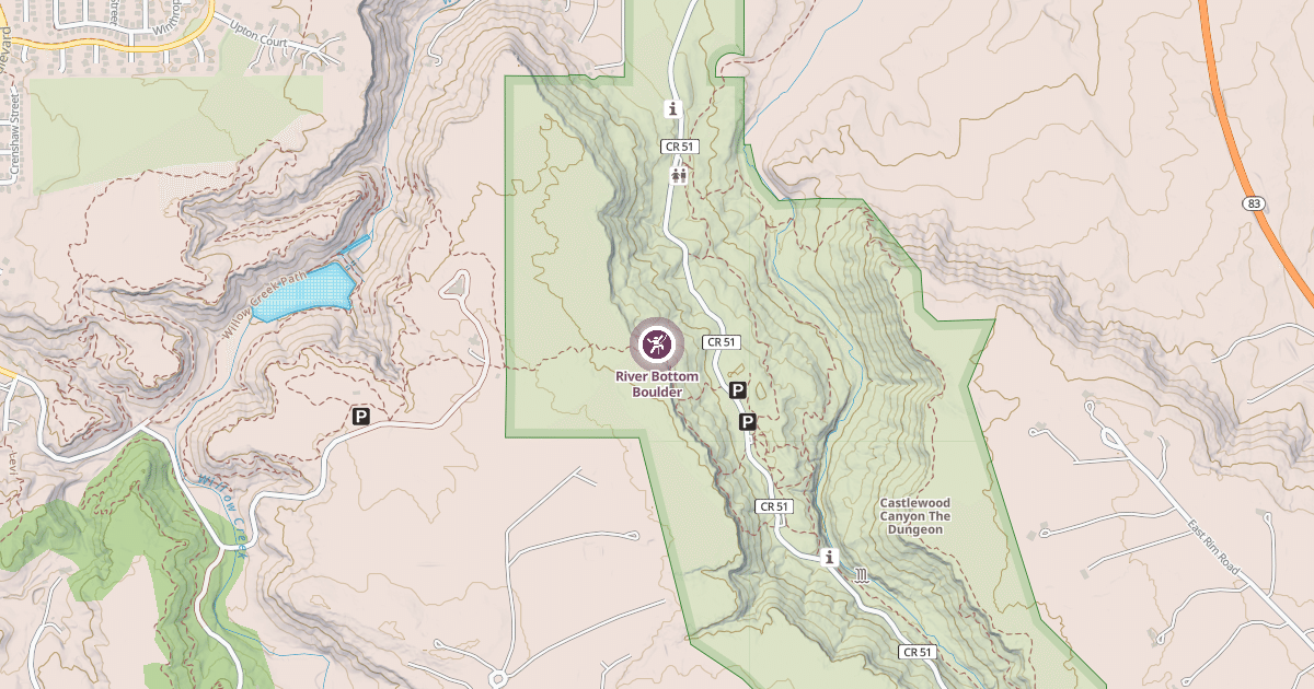 Map preview of River Bottom Boulder