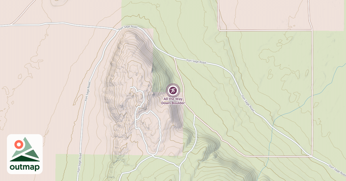 Map of All the Way Down Boulder